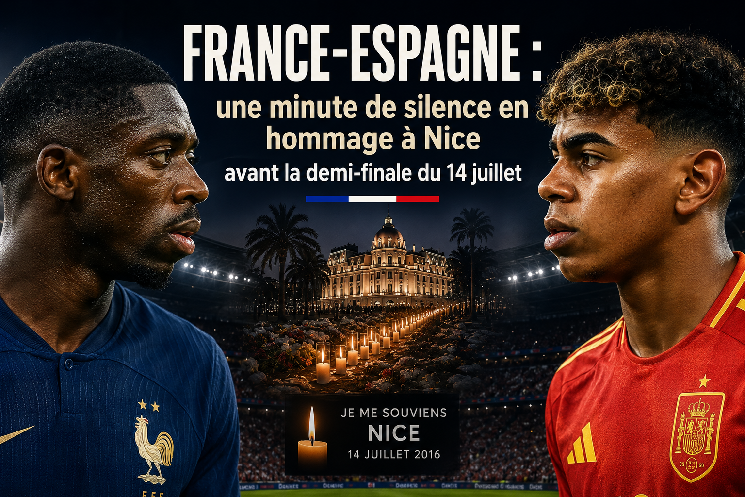 France-Espagne : une minute de silence en hommage à Nice avant la demi-finale du 14 juillet